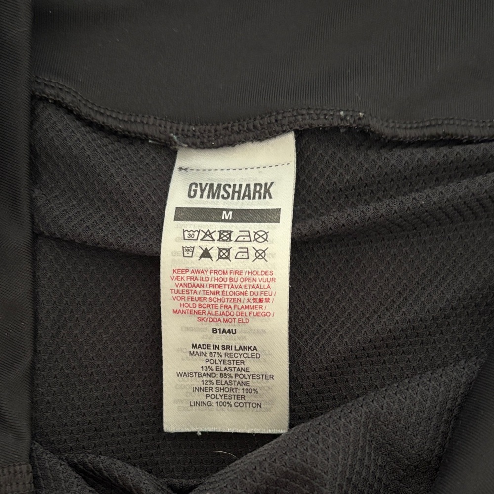 Gymshark Jet Black Women's Athletic Shorts - Picture 2 of 6